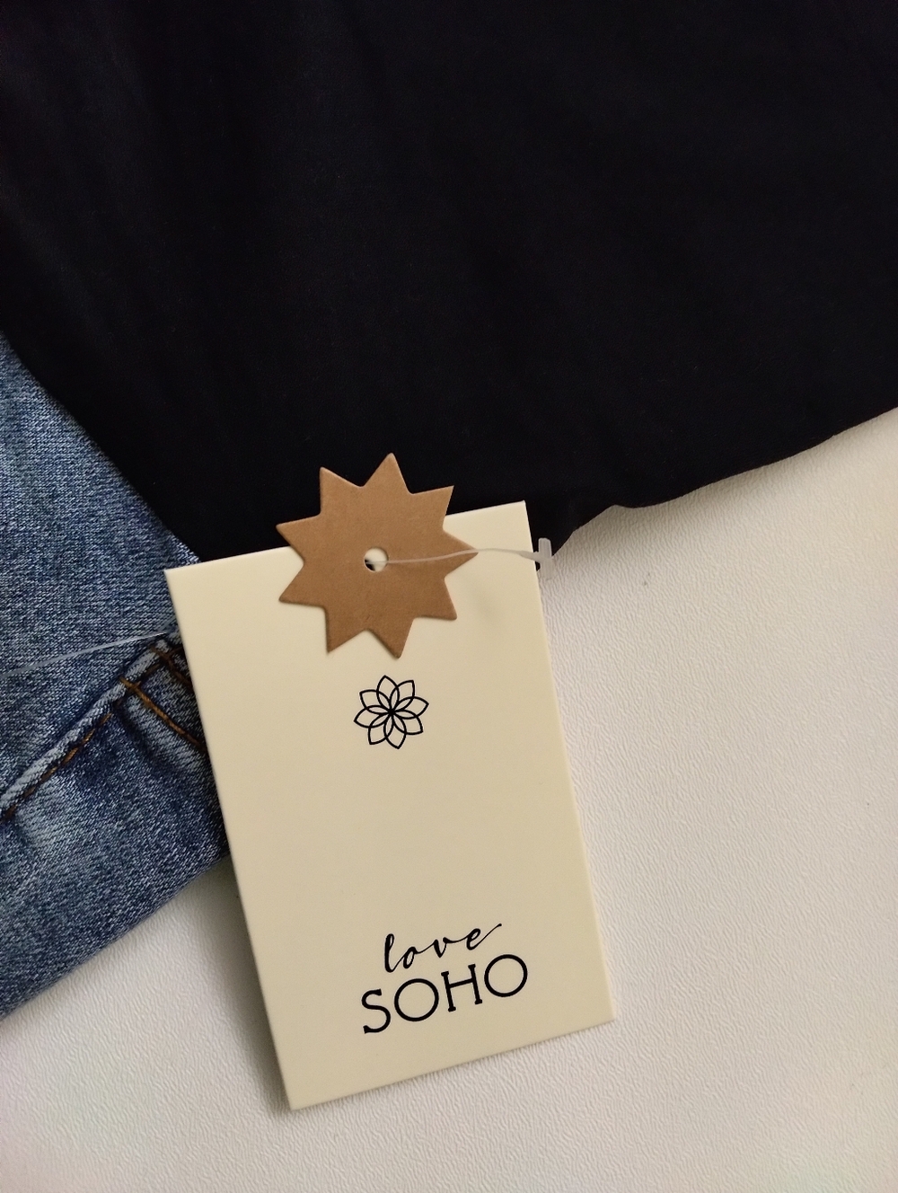 Love Soho Maternity Denim Shorts with Black Elastic Waistband New Size XL - Picture 2 of 4